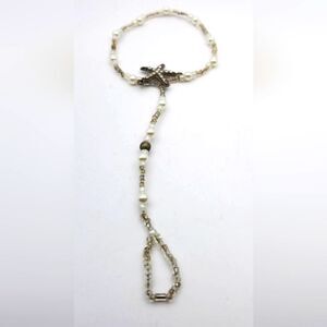 Bohemian boho seashell Beach starfish bracelet and ring‎ duo wedding jewelry